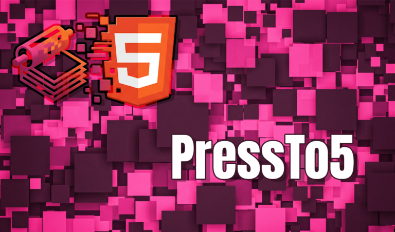 PressTo5 Adobe InDesign to HTML5 export workflow banner